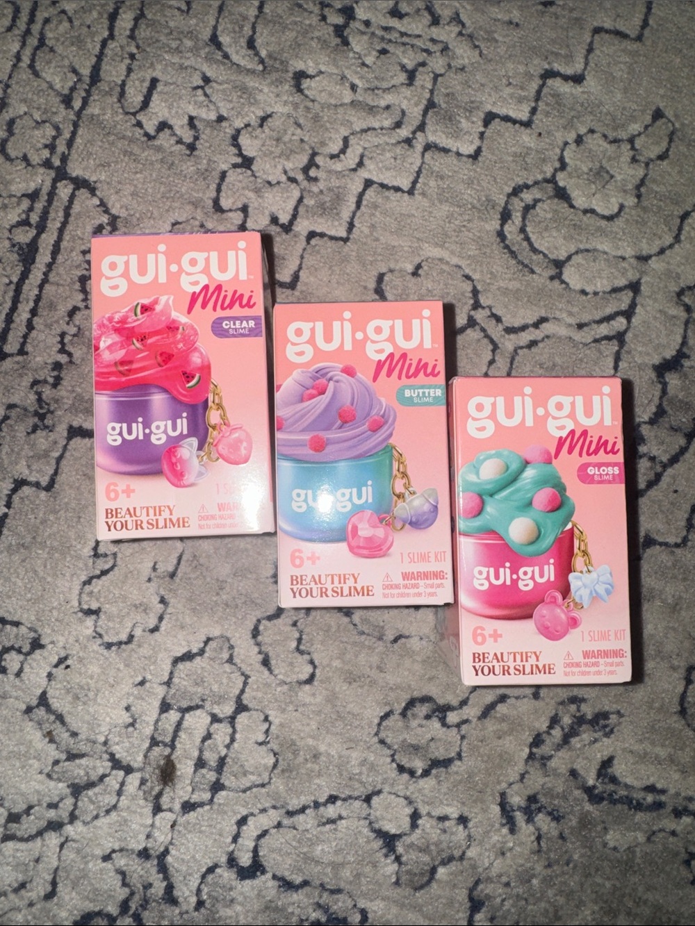 gui·gui Mini Slime Kit Trio - Pink Packaging